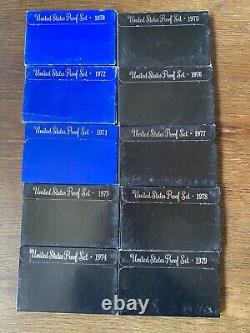 1965- 2000 US Mint Proof Set Run (36 Sets) Silver Half Dollars 60s 70s 80s 90s