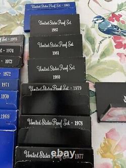 1968-1983, US Mint Sets, 16 Years Of Mint Sets. Nice Display Stand For Your Desk