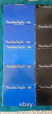 1968-1989 US Mint Proof Set Run lot Original Boxes 22 Sets 119 Coins! L716