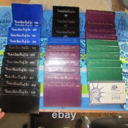 1968 To 1999 United States Proof Sets 33 And 1976 Silver Bicentennial Proof Set