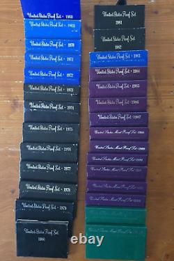 1968 to 1995? 28 Consecutive Years Proof Sets? U. S. Mint Boxes with COA'S