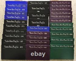 1968 to 1998 COMPLETE RUN US MINT PROOF SETS 31 ORIGINAL SETS FREE SHIPPING