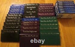 1968 to 2005 Proof Sets U. S. Mint 38 Proof Set San Francisco Mint Box and COA