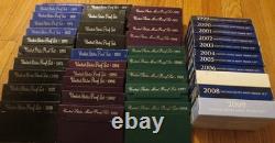 1968 to 2009 Proof Set U. S. Mint 42 Proof Sets San Francisco Mint Box COA