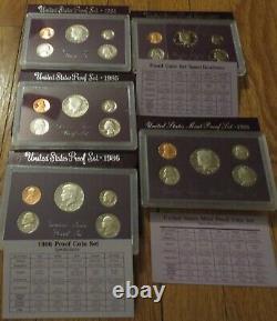 1968 to 2010 Proof Sets U. S. Mint 43 Proof Set San Francisco Mint Box COA