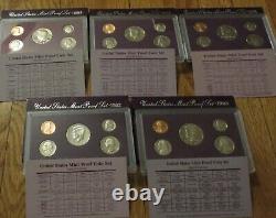1968 to 2010 Proof Sets U. S. Mint 43 Proof Set San Francisco Mint Box COA