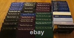 1968 to 2011 Proof Set U. S. Mint 44 Proof Sets San Francisco Mint Box and COA