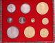 1970 Indonesia Silver+gold Proof Set 10pcs Cased With Certification Very Rare