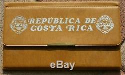 1970 Republica de Costa Rica Silver Proof Coin 999 Set of 5 Coins (25,20,10,5,2)