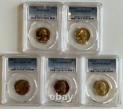 1970-S 1971-S 1972-S 1973-S 1974-S Washington Quarter PCGS PR69 (CAM 2x-DCAM 2x)
