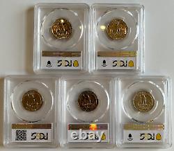 1970-S 1971-S 1972-S 1973-S 1974-S Washington Quarter PCGS PR69 (CAM 2x-DCAM 2x)