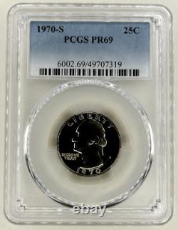 1970-S 1971-S 1972-S 1973-S 1974-S Washington Quarter PCGS PR69 (CAM 2x-DCAM 2x)