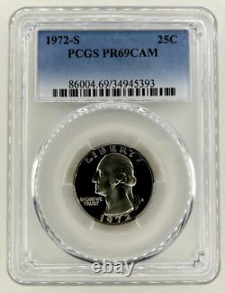 1970-S 1971-S 1972-S 1973-S 1974-S Washington Quarter PCGS PR69 (CAM 2x-DCAM 2x)