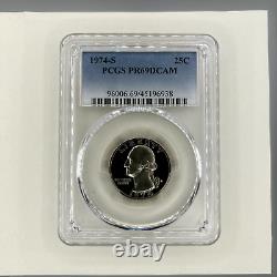 1970-S 1971-S 1972-S 1973-S 1974-S Washington Quarter PCGS PR69 (CAM 2x-DCAM 2x)