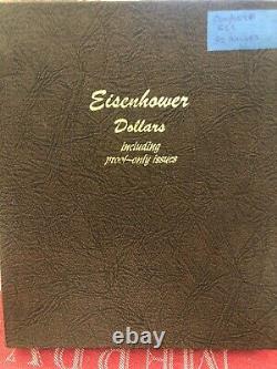 1971 1978 Complete Set of Eisenhower Dollars $1 in Dansco Album Silver Proofs