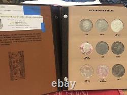 1971 1978 Complete Set of Eisenhower Dollars $1 in Dansco Album Silver Proofs