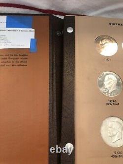 1971 1978 Complete Set of Eisenhower Dollars $1 in Dansco Album Silver Proofs