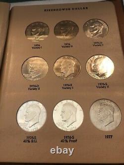 1971 1978 Complete Set of Eisenhower Dollars $1 in Dansco Album Silver Proofs