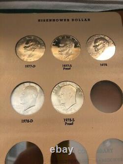 1971 1978 Complete Set of Eisenhower Dollars $1 in Dansco Album Silver Proofs