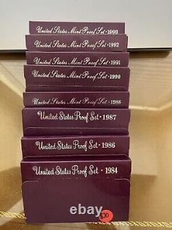 1971-2001 Random Date Run Assortment of Proof Clad 25 Sets Lot US Mint Proof