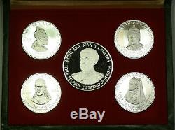 1972 Empire of Ethiopia Commemorative Coin Silver Proof Set with OGP