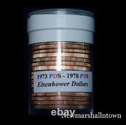 1973 1974 1976 (T1 T2) 1977 1978 P+D+S Eisenhower Dollar Mint Proof Set in Roll