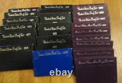 1973 to 1993 Proof Sets U. S. Mint 21 Proof Set San Francisco Mint Box & COA
