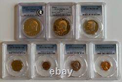 1974 S US 7 Coin Proof Set with Ike Silver $1PCGS PR69DCAM$1-50C-25C-10C-5C-1C
