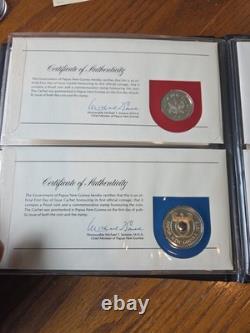 1975 PNG Proof Set 8 Coins 10K Bird of Paradise. 925 Sterling 5K Eagle. 5 Silver
