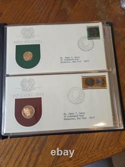 1975 PNG Proof Set 8 Coins 10K Bird of Paradise. 925 Sterling 5K Eagle. 5 Silver