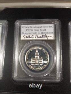 1976 Bicentennial (3 pc. Silver U. S. Proof Set) Signed By Designer's