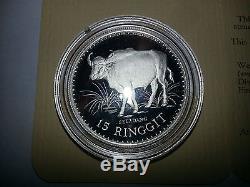 1976 Malaysia Silver Proof 2 Coin Set 25 15 Ringgit Proof. 925