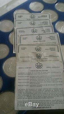1976 Proof Silver Canadian Montreal Olympic Games 28 coin complete set