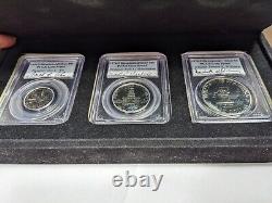 1976-S Bicentennial Silver Set 25C/50C/$1 PCGS Gem Proof Designer Signature