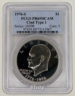 1976 S US 7 Coin Proof SetPCGS PR69DCAM ($1's-50C-25C-10C-5C-1C)Free Shipping