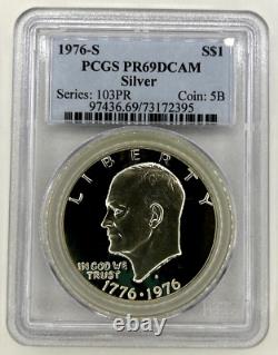 1976-S U. S. 6 Coin Proof Set-PCGS PR69-($1-50C-25C/40% Silver)-(10C-5C-1C/Clad)