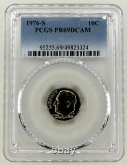 1976-S U. S. 6 Coin Proof Set-PCGS PR69-($1-50C-25C/40% Silver)-(10C-5C-1C/Clad)