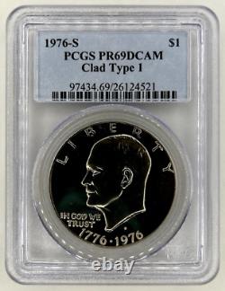 1976-S U. S. 7 Coin Proof Set-PCGS PR69DCAM ($1's-50C-25C-10C-5C) and PR69RD (1C)