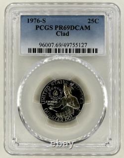 1976-S U. S. 7 Coin Proof Set-PCGS PR69DCAM ($1's-50C-25C-10C-5C) and PR69RD (1C)