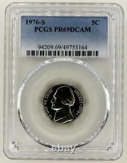 1976-S U. S. 7 Coin Proof Set-PCGS PR69DCAM ($1's-50C-25C-10C-5C) and PR69RD (1C)