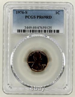 1976-S U. S. 7 Coin Proof Set-PCGS PR69DCAM ($1's-50C-25C-10C-5C) and PR69RD (1C)
