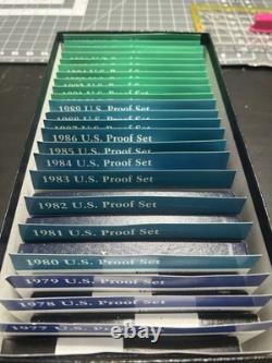 1977-1999 U. S. Proof Set Collection (24 Sets) Orig Packaging (seller pays ship)