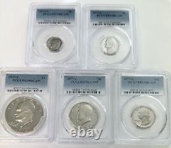1977 S Proof Set PCGS Graded PF 70 PF 69 Deep Cameo Uncirculated 5 Coin Lot #3a