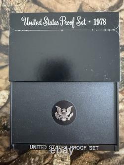 1978 US Mint 6 Coin Proof Set Uncirculated with Original Box lot of 10