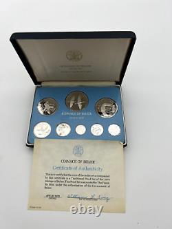 1979 Belize 8 Silver Coin Proof Set