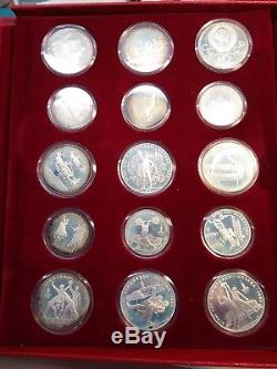 1980 28-Coin Russia USSR (CCCP) Moscow Olympics Proof Silver Rouble Set