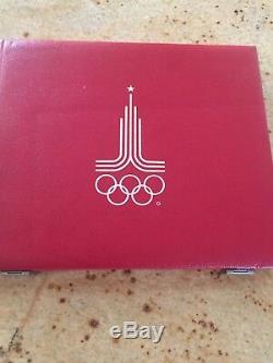1980 Moscow Olympic 28 Silver Coin Proof Set WithBox & COA $199 Start NR BIN $435