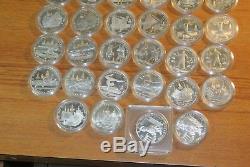 1980 Moscow Olympics 28 Silver coin set USSR 5 Rubles 14 DESIGNS 2 EA. PROOF/UNC