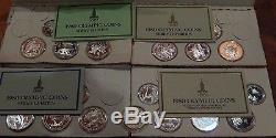 1980 Russia USSR Moscow Olympics 90% Silver 23x Proof Coins Set 5 10 Roubles