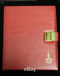 1980 USSR Moscow Russia Olympic Comm. 28-Coin Silver Proof Set with 5 & 10 Roubles